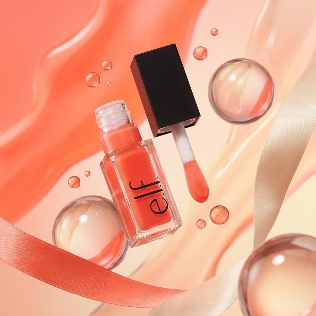 Elf Cosmetics Glow Reviver Lip Oil – Coral Fixation