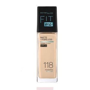 Maybelline Fit Me Matte + Poreless Foundation Normal To Oily Skin, 30ml – Light Beige