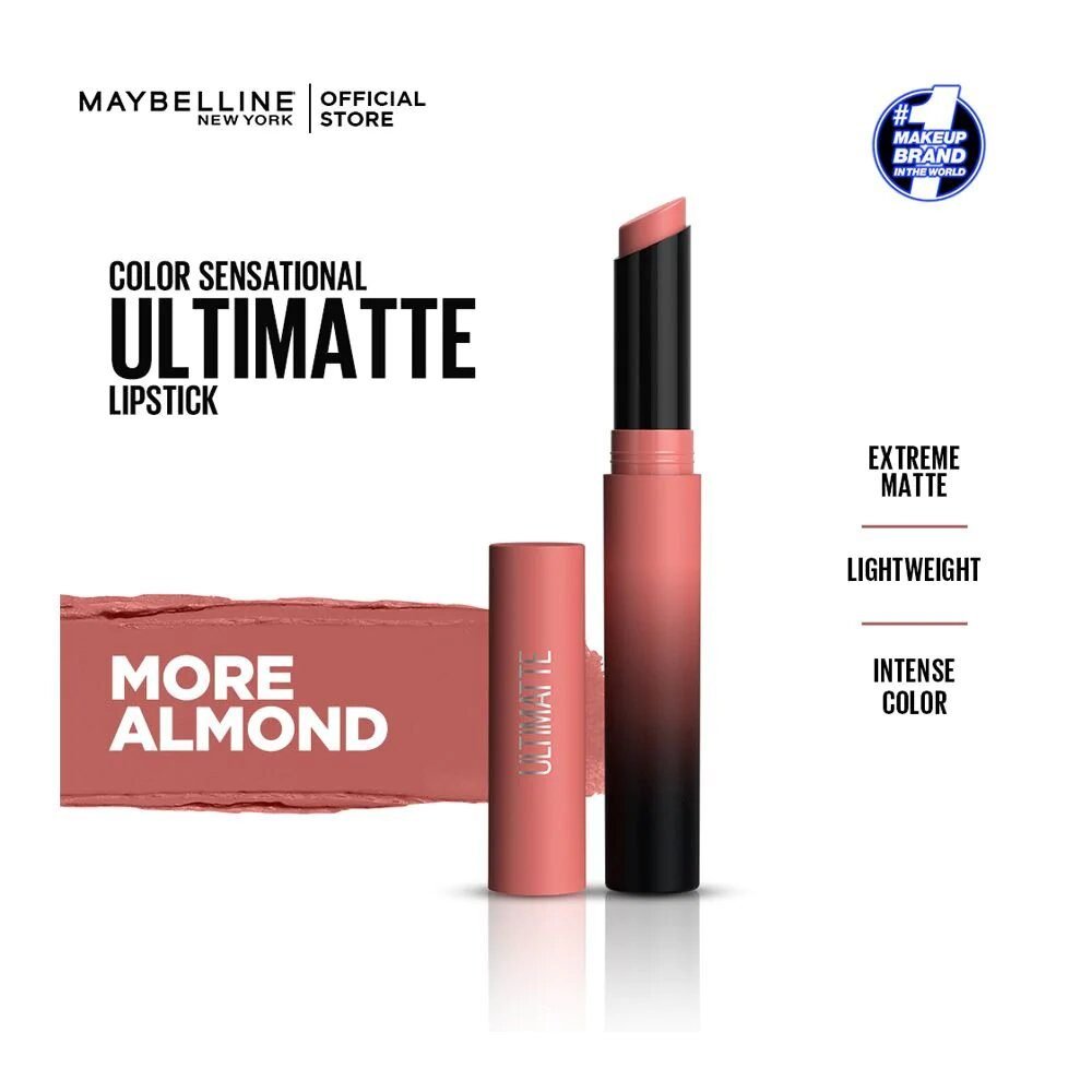 Maybelline New York Color Sensational Ultimatte Matte Lipstick – 1199 More Almond