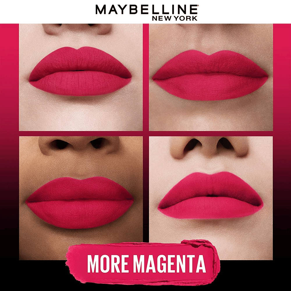Maybelline New York Color Sensational Ultimatte Matte Lipstick – 399 More Magenta