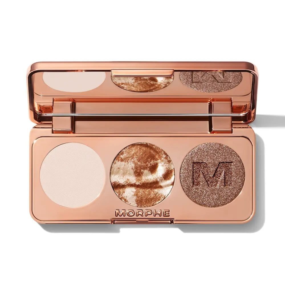 Morphe Dazzling Metallics Eyeshadow Trio – Champagne on Tap