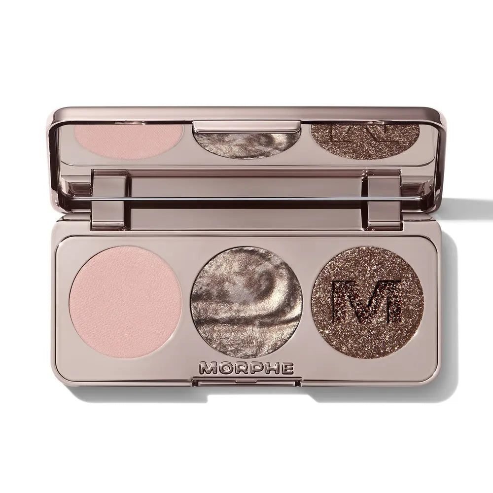 Morphe Dazzling Metallics Eyeshadow Trio – Platinum Bombshell