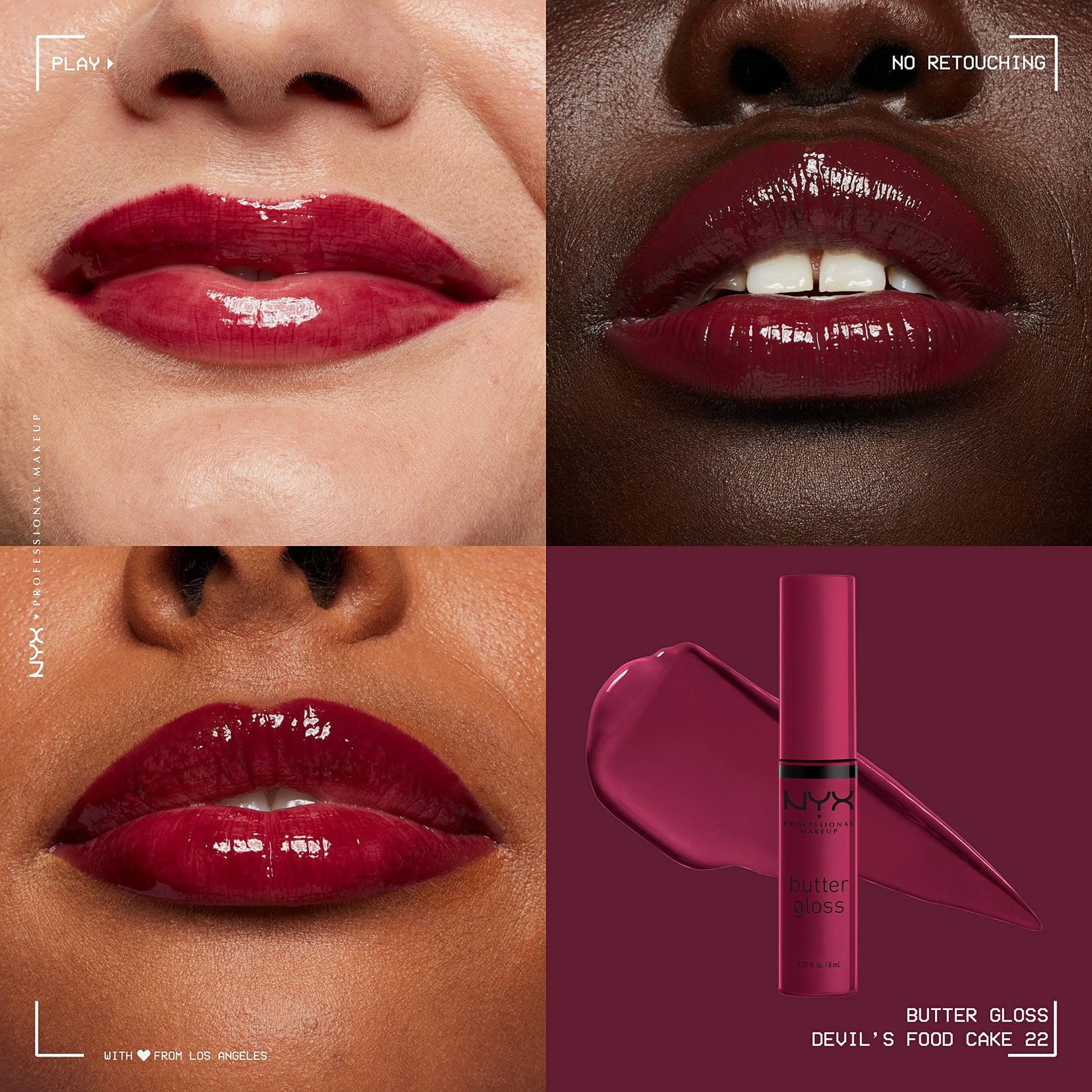 Nyx Cosmetics Butter Gloss Non-Sticky Lip Gloss Cream – Devil Food Cake