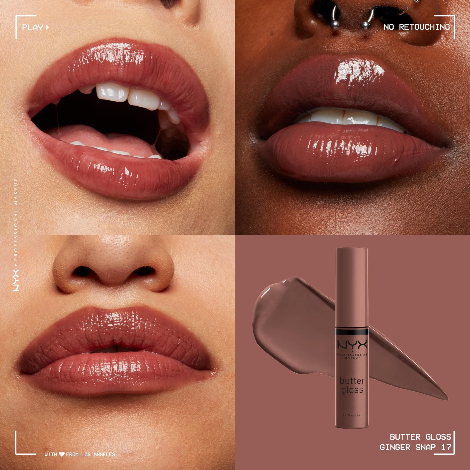 Nyx Cosmetics Butter Gloss Non-Sticky Lip Gloss Cream – Ginger Snap