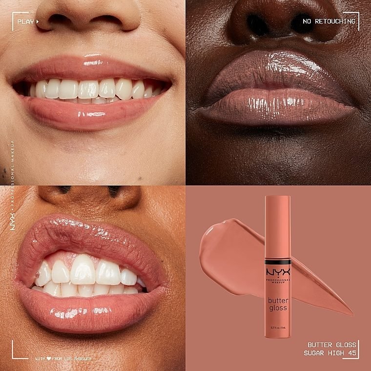 Nyx Cosmetics Butter Gloss Non-Sticky Lip Gloss Cream – Sugar High