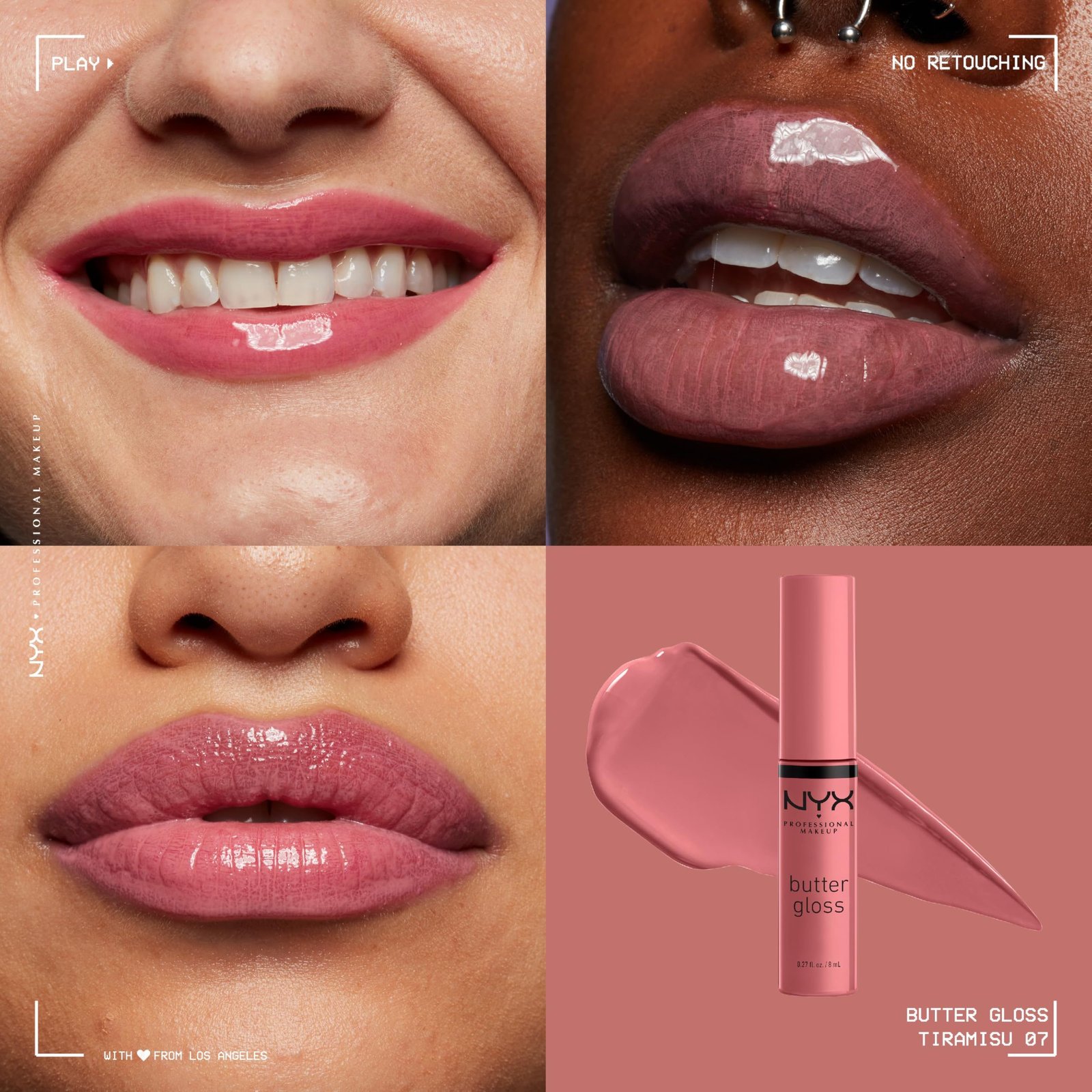 Nyx Cosmetics Butter Gloss Non-Sticky Lip Gloss Cream – Tiramisu