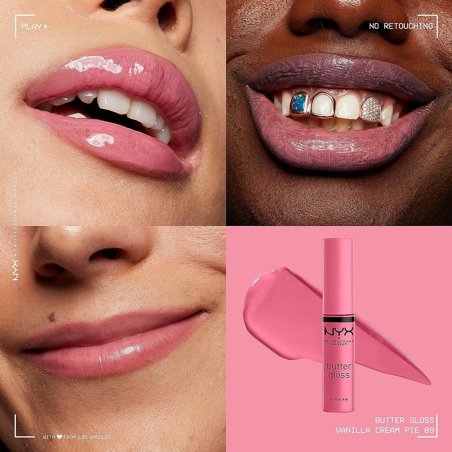Nyx Cosmetics Butter Gloss Non-Sticky Lip Gloss Cream – Vanilla Cream Pie