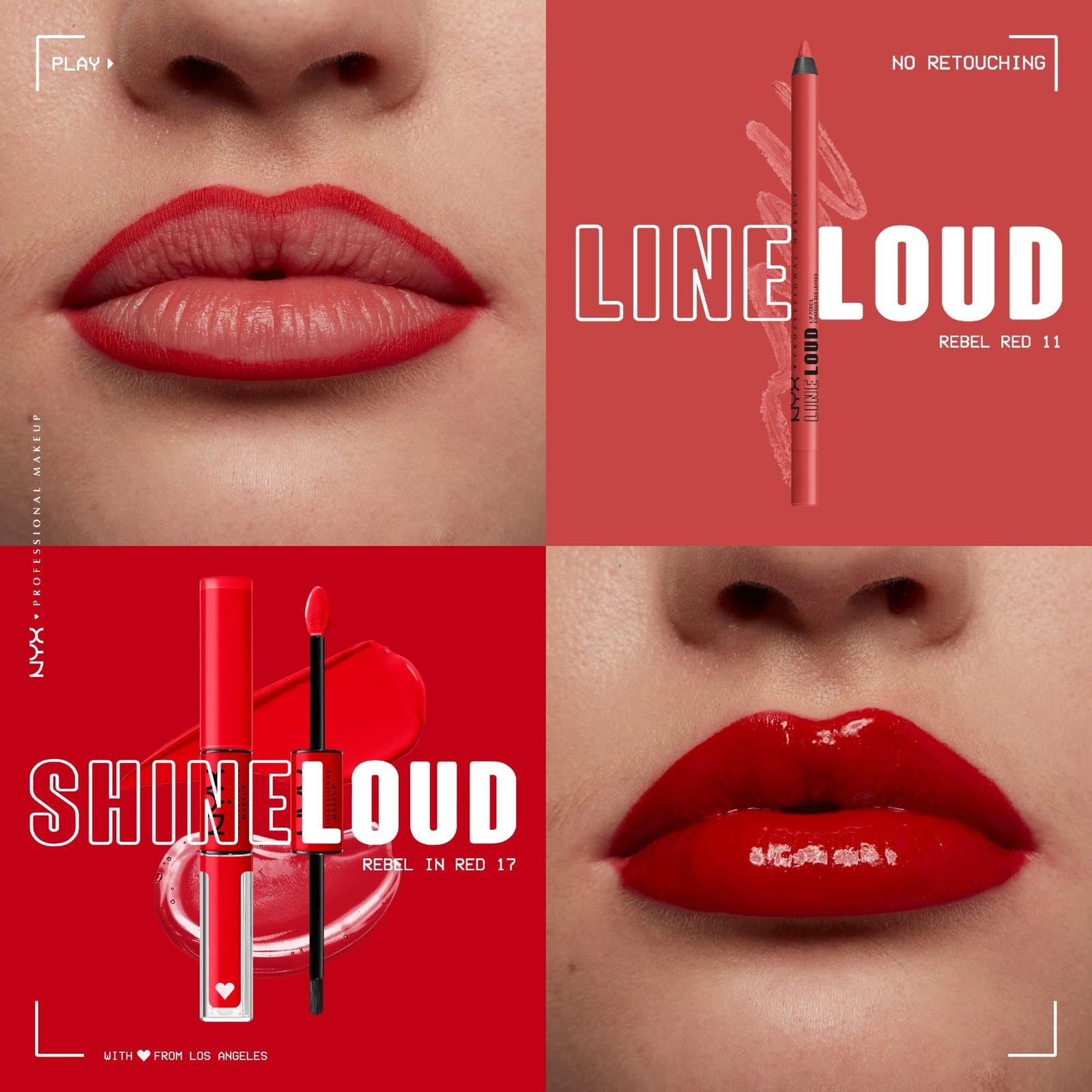 NYX Line Loud Vegan Longwear Lip Liner – Rebel Red