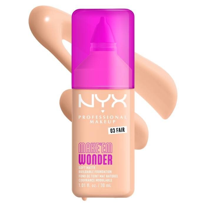 NYX – Make ‘Em Wonder Soft Matte Buildable Foundation – 03 Fair