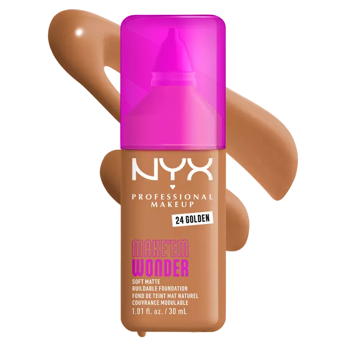 NYX – Make ‘Em Wonder Soft Matte Buildable Foundation – 24 Golden