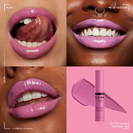 NYX Professional Makeup Butter Gloss Non-Sticky Lip Gloss – Shade: Merengue