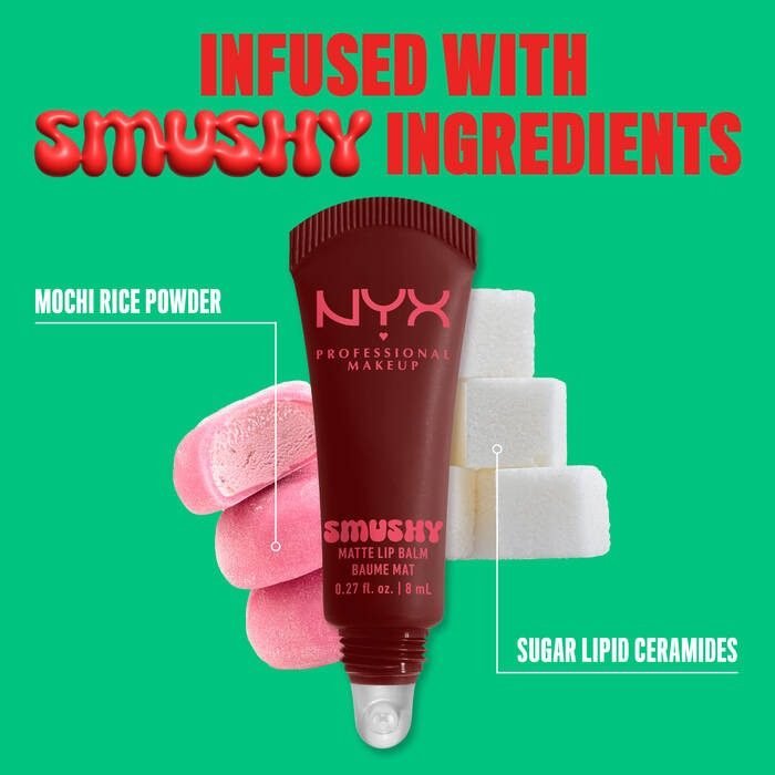 NYX – Smushy Matte Lip Balm – 08 Smudge Fudge