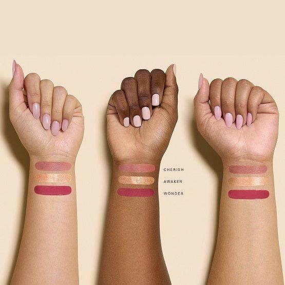 RARE BEAUTY – Bright & Rosy Mini Lip And Cheek Set